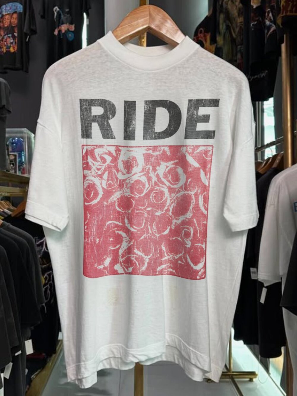 1990 Ride Ep Promo Rare  White T-Shirt